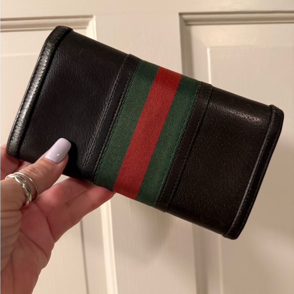 GUCCI Sherry Line Web Leather
Long Wallet Vintage - Picture 2 of 13